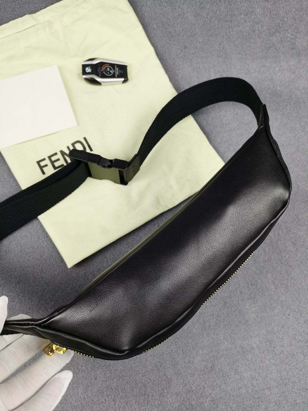 FI Little Monster Belt Bag Black For Men, Men’s Bags 7.9in/20cm FF