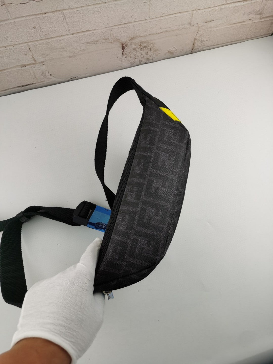 FI Belt Bag Grey/Yellow For Men, Men’s Bags 18.1in/46cm FF 7VA434A9XSF0R2A