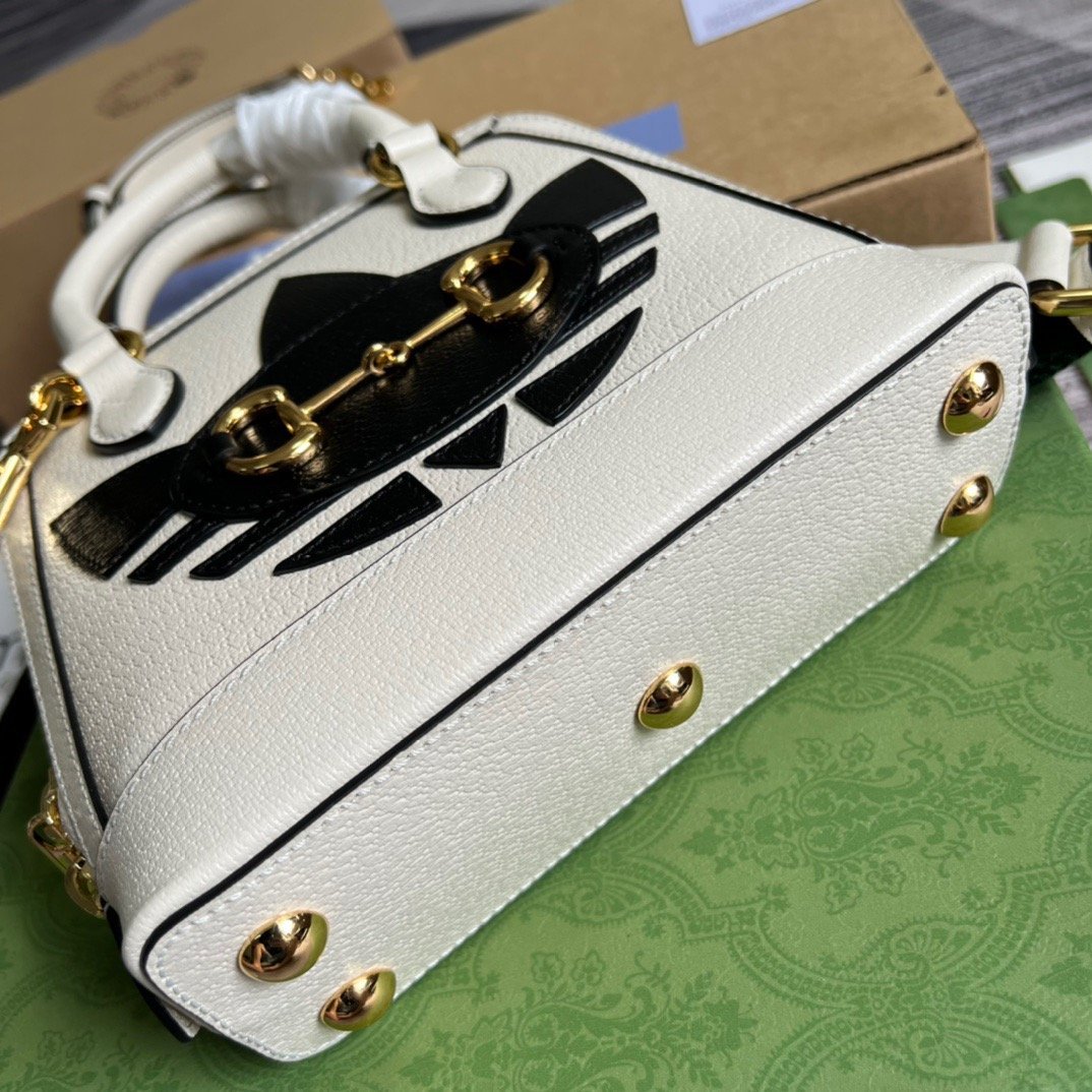 gg x Adidas Horsebit 1955 Mini Bag White For Women, Women’s Bags 7.9in/20cm gg‎ ‎677212 U3ZDG 8727