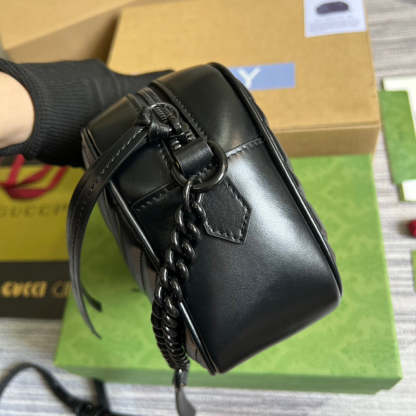 gg Marmont Matelasse Shoulder Bag Black For Women, Women’s Bags 9.5in/24cm gg