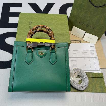 gg Diana Small Tote Bag Green For Women, Women’s Bags 11in/27cm gg ‎