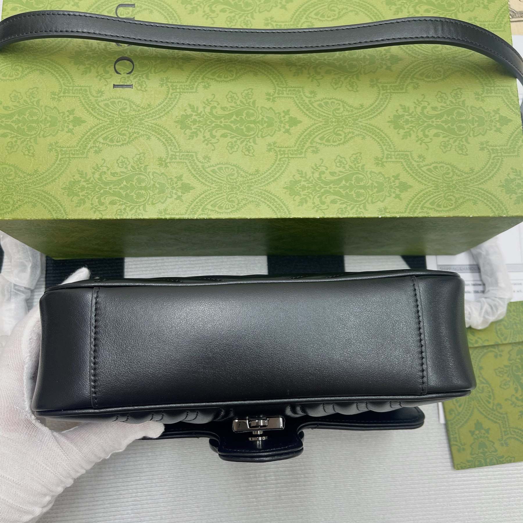 gg Marmont Matelasse Mini Bag Black For Women, Women’s Bags 8.5in/22cm gg