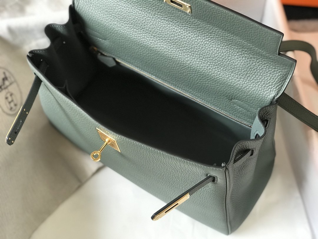 Herme��s Kelly 28 Togo Vert Fonce GHW Bag For Women, Handbags, Shoulder Bags 11in/28cm