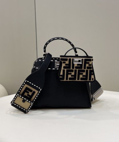 FI Peekaboo Small Black Bag For Woman 23cm/9in