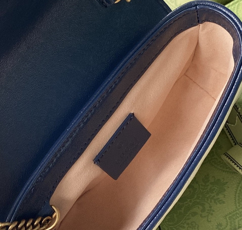 gg Marmont Super Mini Bag White For Women 6in/16cm gg
