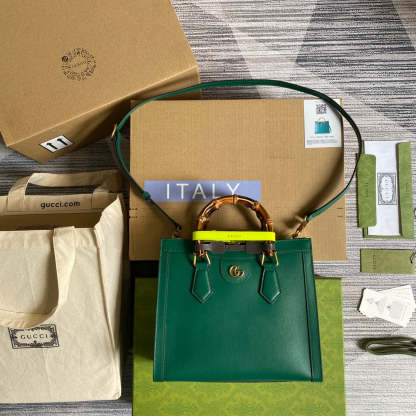 gg Diana Small Tote Bag Green For Women, Women’s Bags 11in/27cm gg ‎