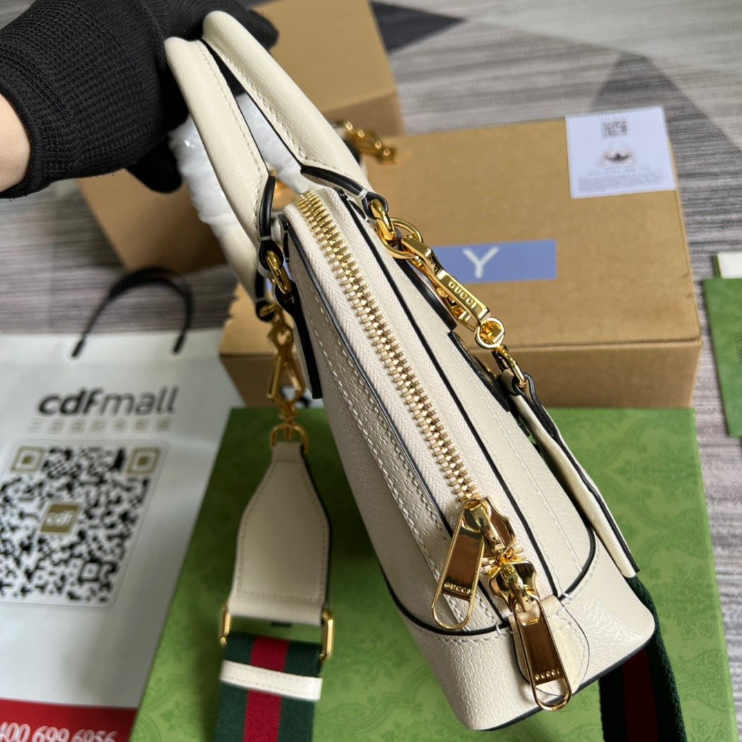 gg x Adidas Horsebit 1955 Mini Bag White For Women, Women’s Bags 7.9in/20cm gg‎ ‎677212 U3ZDG 8727