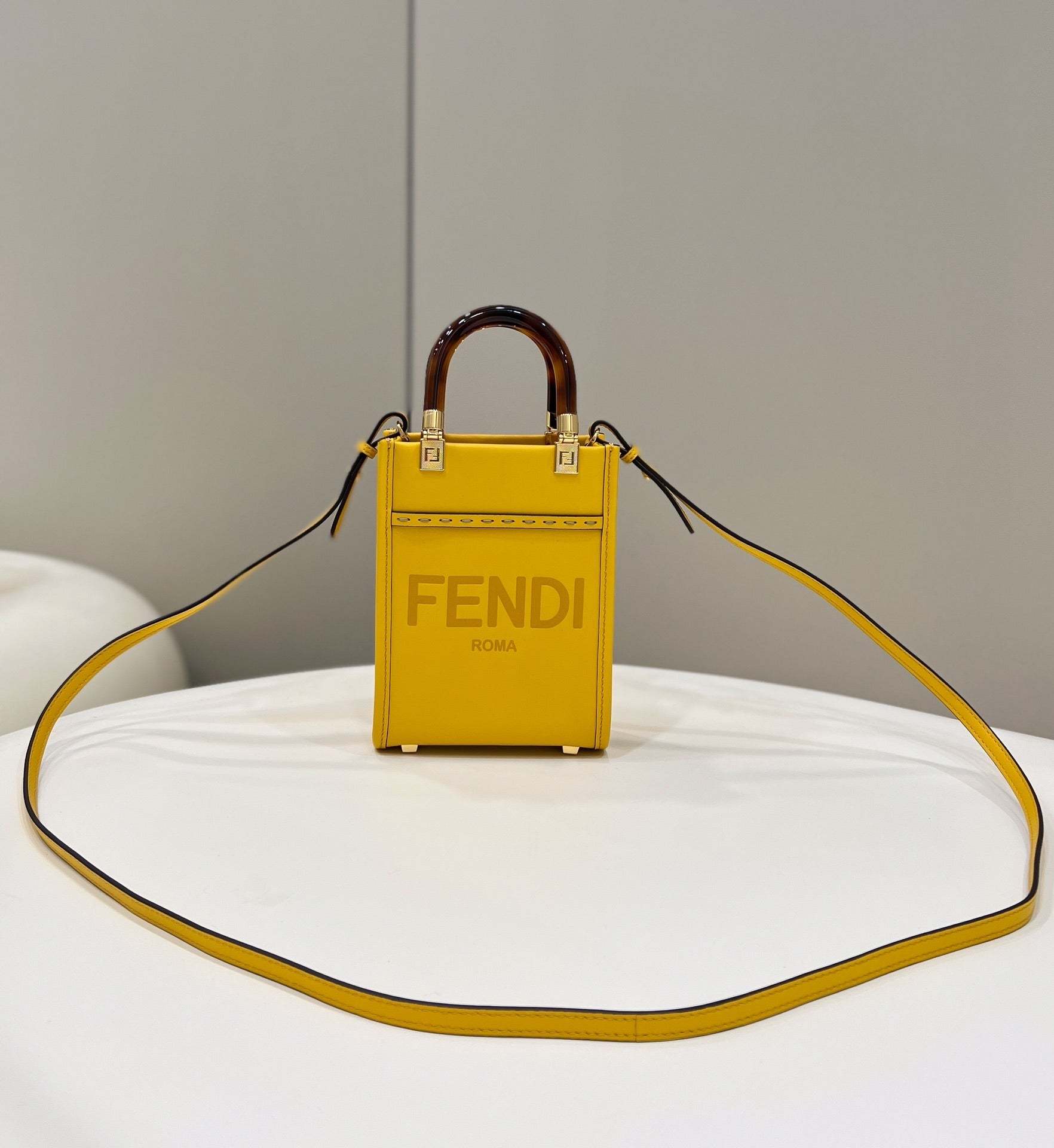 FI Sunshine Shopper Yellow Mini Bag For Woman 13cm/5in