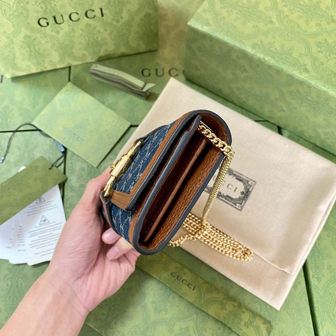 gg Jackie 1961 Chain Long Wallets For Women, Women’s Wallets 19cm/7.5in gg