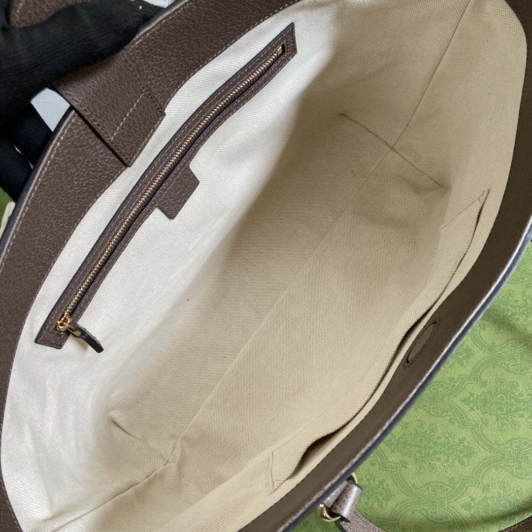 gg Ophidia Jumbo gg Medium Tote Camel And Ebony Jumbo Canvas For Women 15in/38cm gg