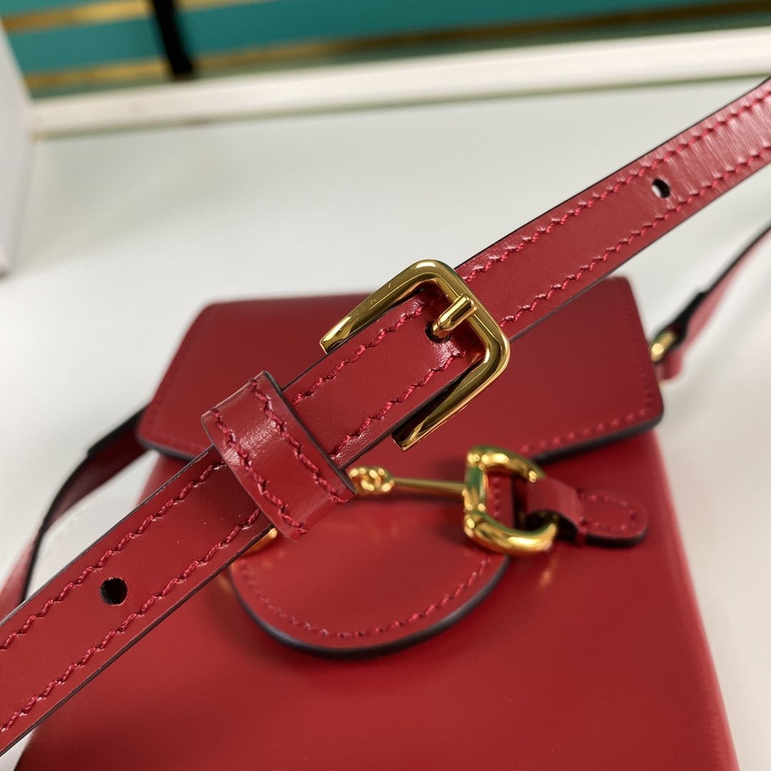 gg Horsebit 1955 Mini Bag Red For Women And Men 6.7in/17cm gg 625615