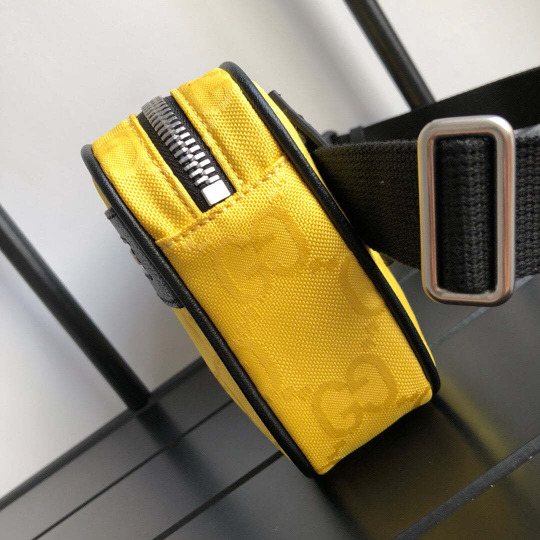 gg Off The Grid Belt Bag Yellow gg ECONYL® For Men  9.5in/24cm gg