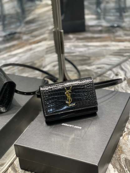 YSSL Kate Belt Bag Light Black For Women, Women’s Bags 7in/18cm YSL