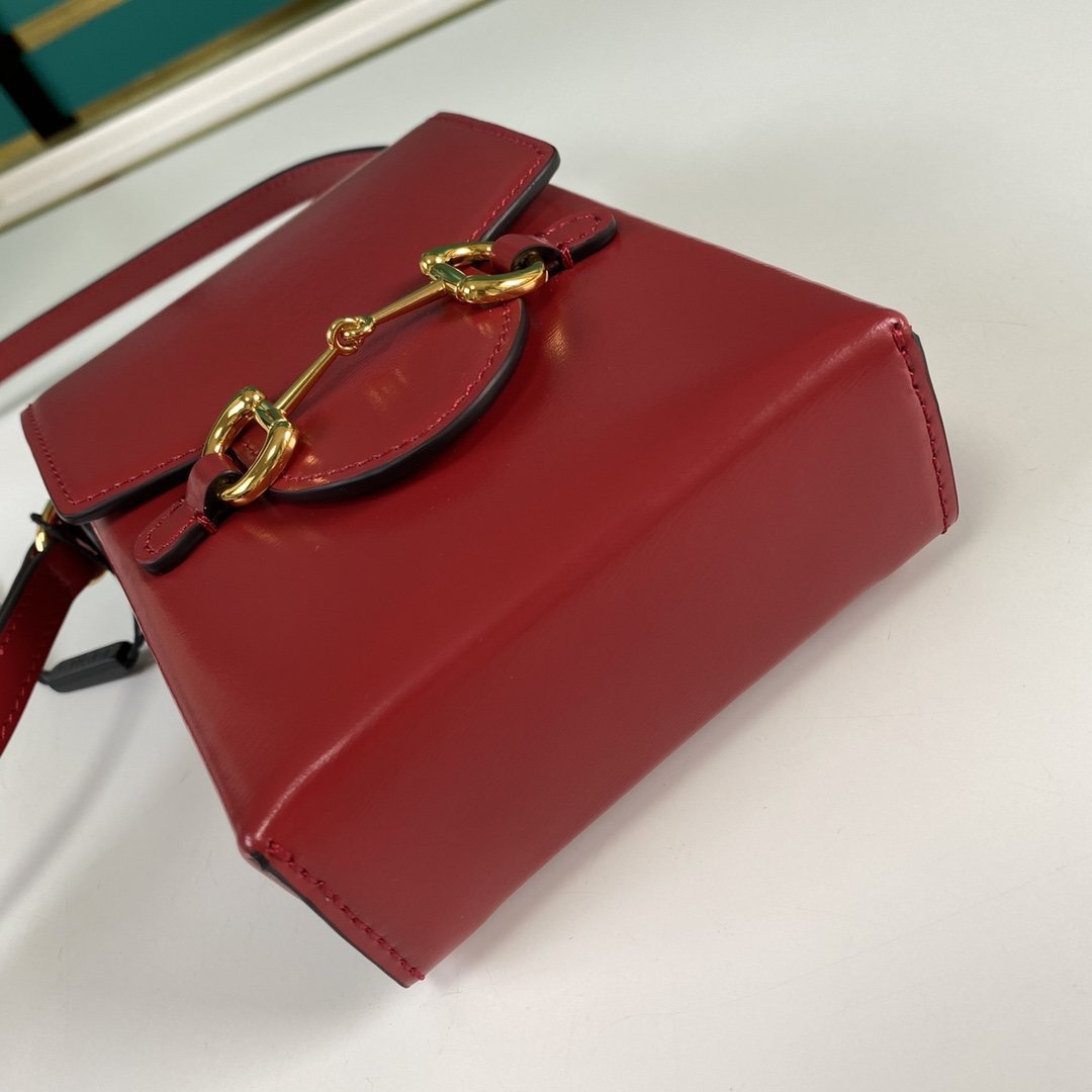 gg Horsebit 1955 Mini Bag Red For Women And Men 6.7in/17cm gg 625615