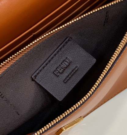 FI Wallet On Chain Mini Brown Bag For Woman 13.5cm/5.5in