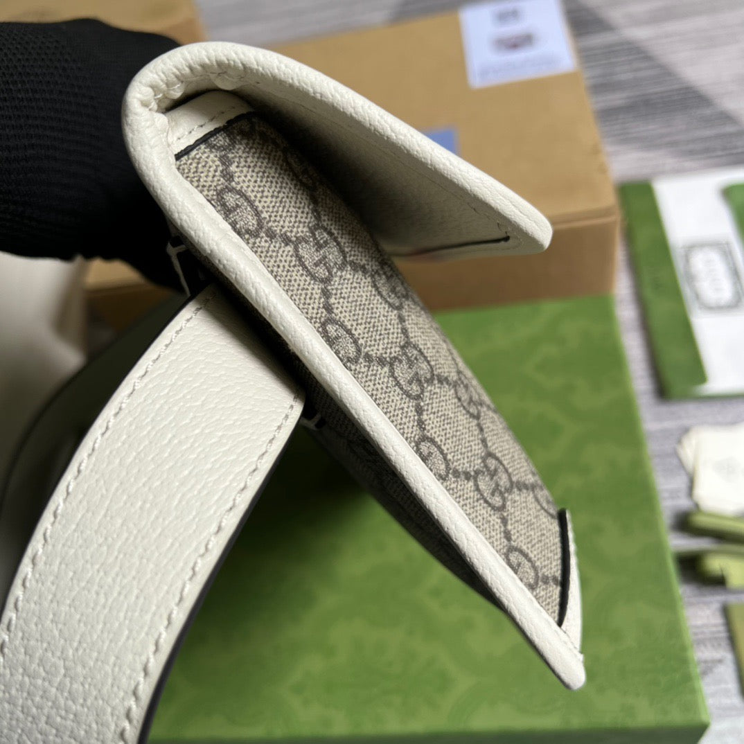 gg Ophidia Belt Bag Beige And Ebony gg Supreme Canvas, A Material With Low Environmental Impact For Men  8.7in/22cm gg 674081 96IWT 9794