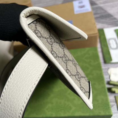 gg Ophidia Belt Bag Beige And Ebony gg Supreme Canvas, A Material With Low Environmental Impact For Men  8.7in/22cm gg 674081 96IWT 9794