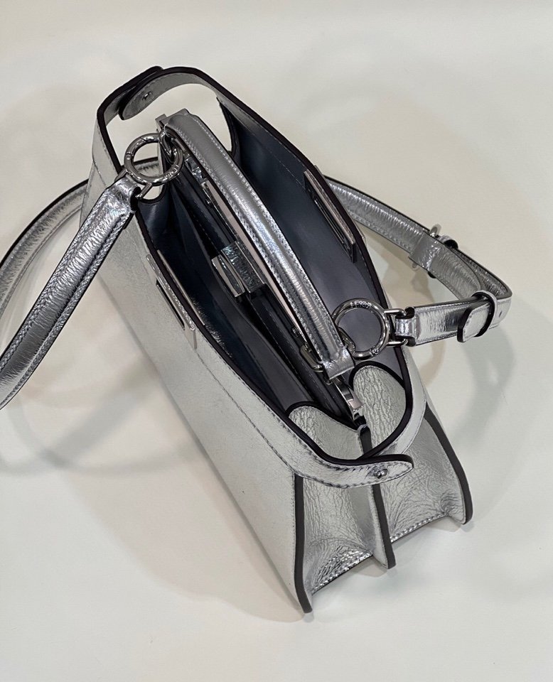FI Peekaboo Small Silver Bag For Woman 27cm/11in