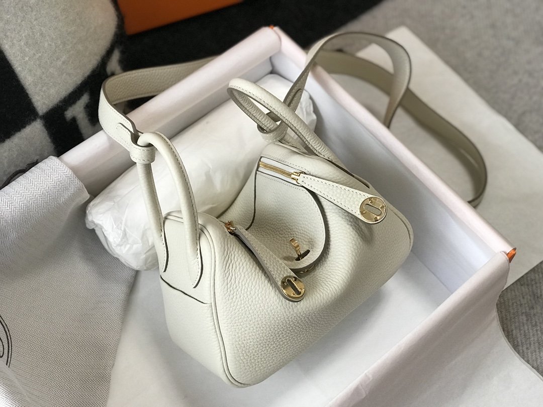 HM Lindy Mini Clemence Bag White For Women, Women���s Handbags, Shoulder And Crossbody Bags 7.5in/19cm