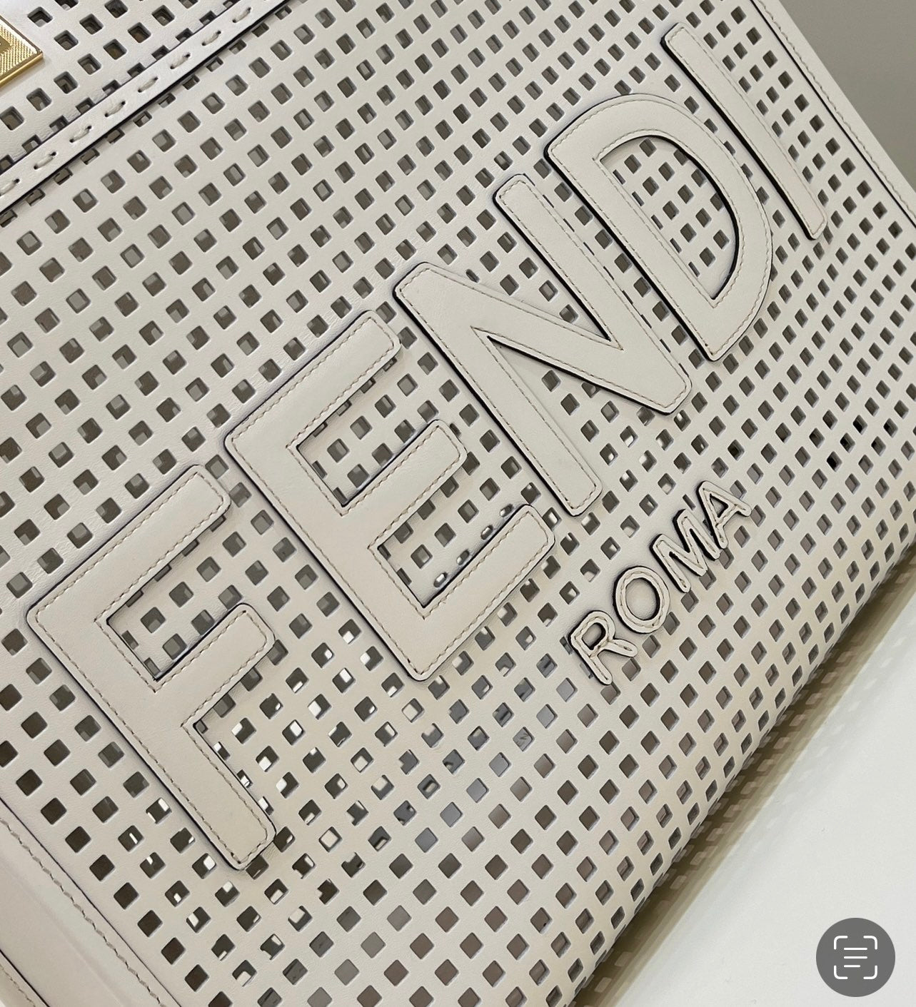 FI FI Sunshine Medium Two-toned perforated Bag For Woman 37cm/14.5in