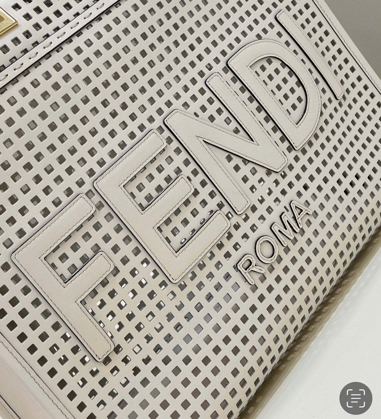 FI FI Sunshine Medium Two-toned perforated Bag For Woman 37cm/14.5in