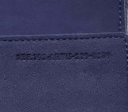 FI Baguette Chain Midi Navy Blue FF Fabric Bag For Woman 14.5cm/6in