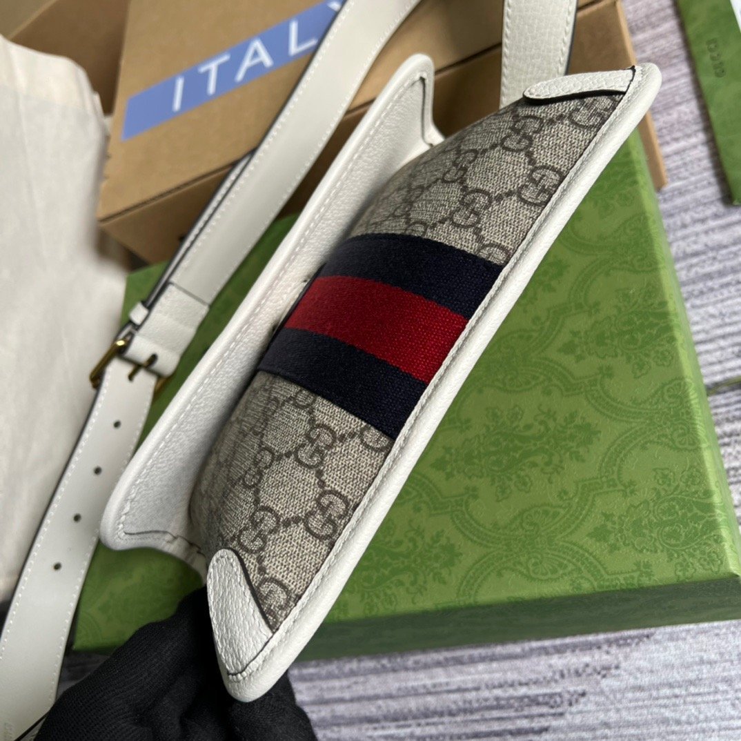 gg Ophidia Belt Bag Beige And Ebony gg Supreme Canvas, A Material With Low Environmental Impact For Men  8.7in/22cm gg 674081 96IWT 9794