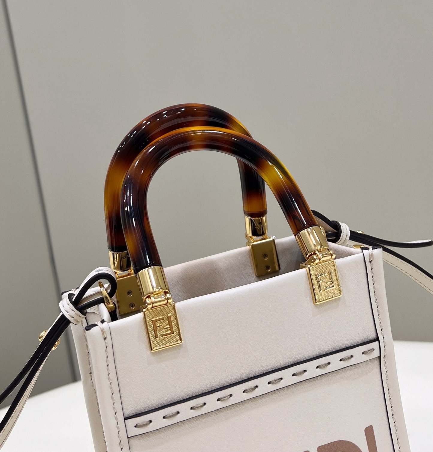 FI Sunshine Shopper White Mini Bag For Woman 13cm/5in