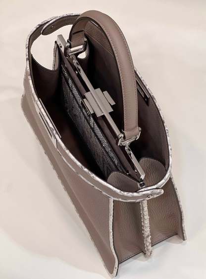 FI Peekaboo ISeeU Medium Greige For Women, Women’s Handbags, Shoulder Bag 13.1in/33.5cm FF