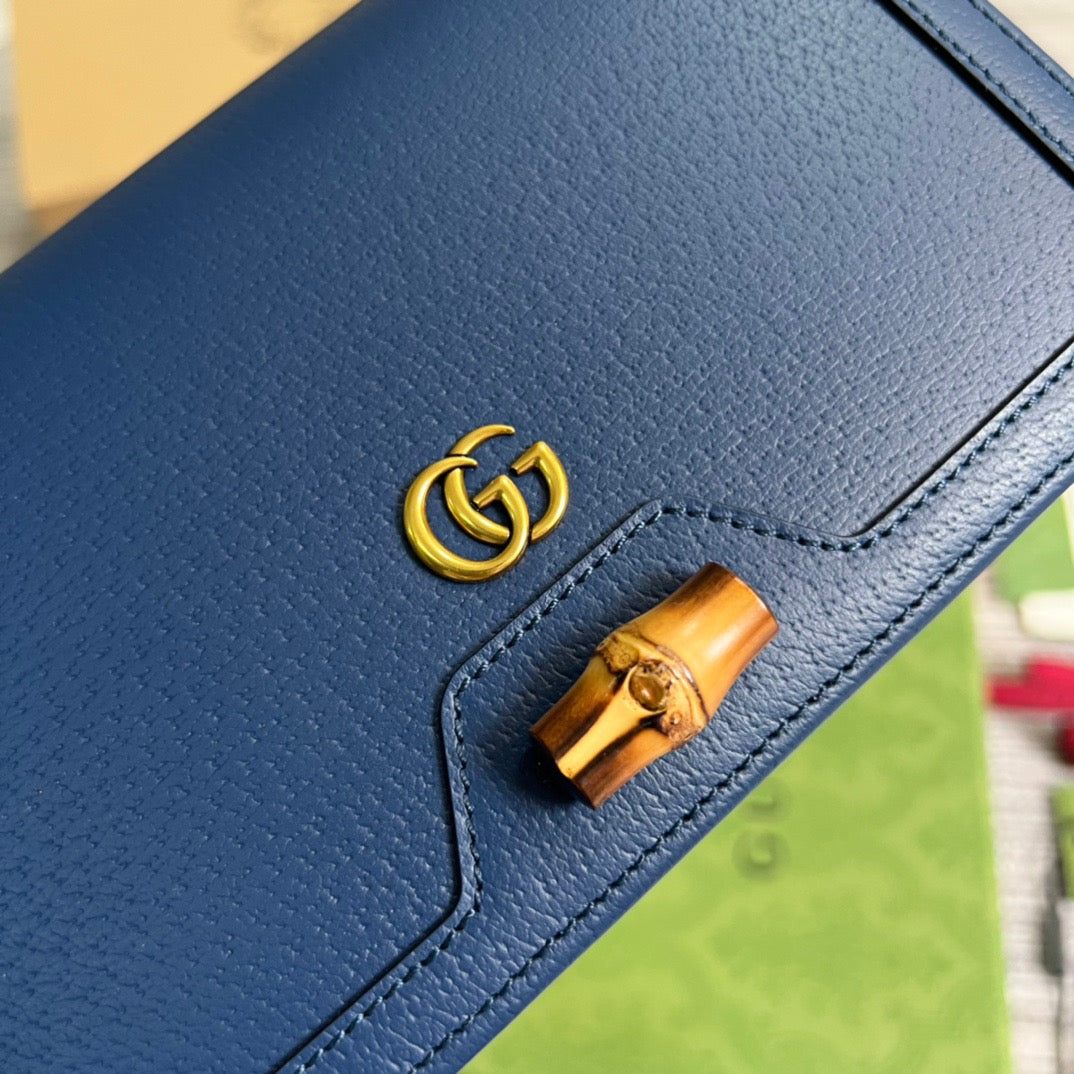 gg Diana Mini Bag With Bamboo Blue For Women, Women’s Bags 7.5in/19cm gg