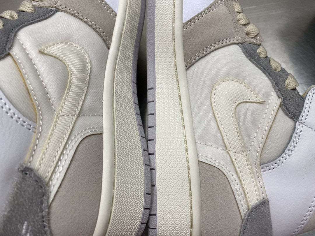 Nike air Jordan 1 Mid SE Craft ���Inside Out��� Beige For Men DQ3726-100