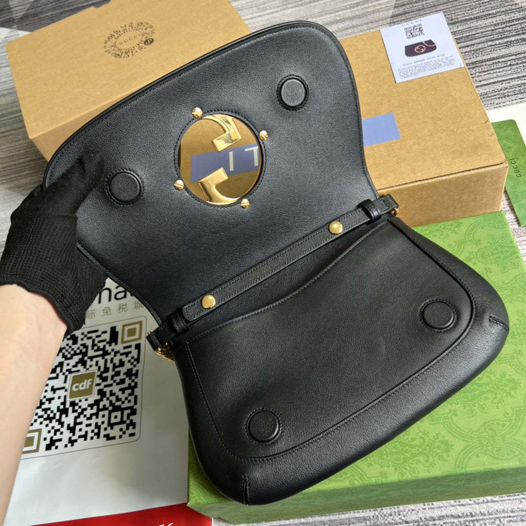 gg Blondie Shoulder Bag Black For Women, Women’s Bags 11in/28cm gg‎ 699268 UXX0G 1000