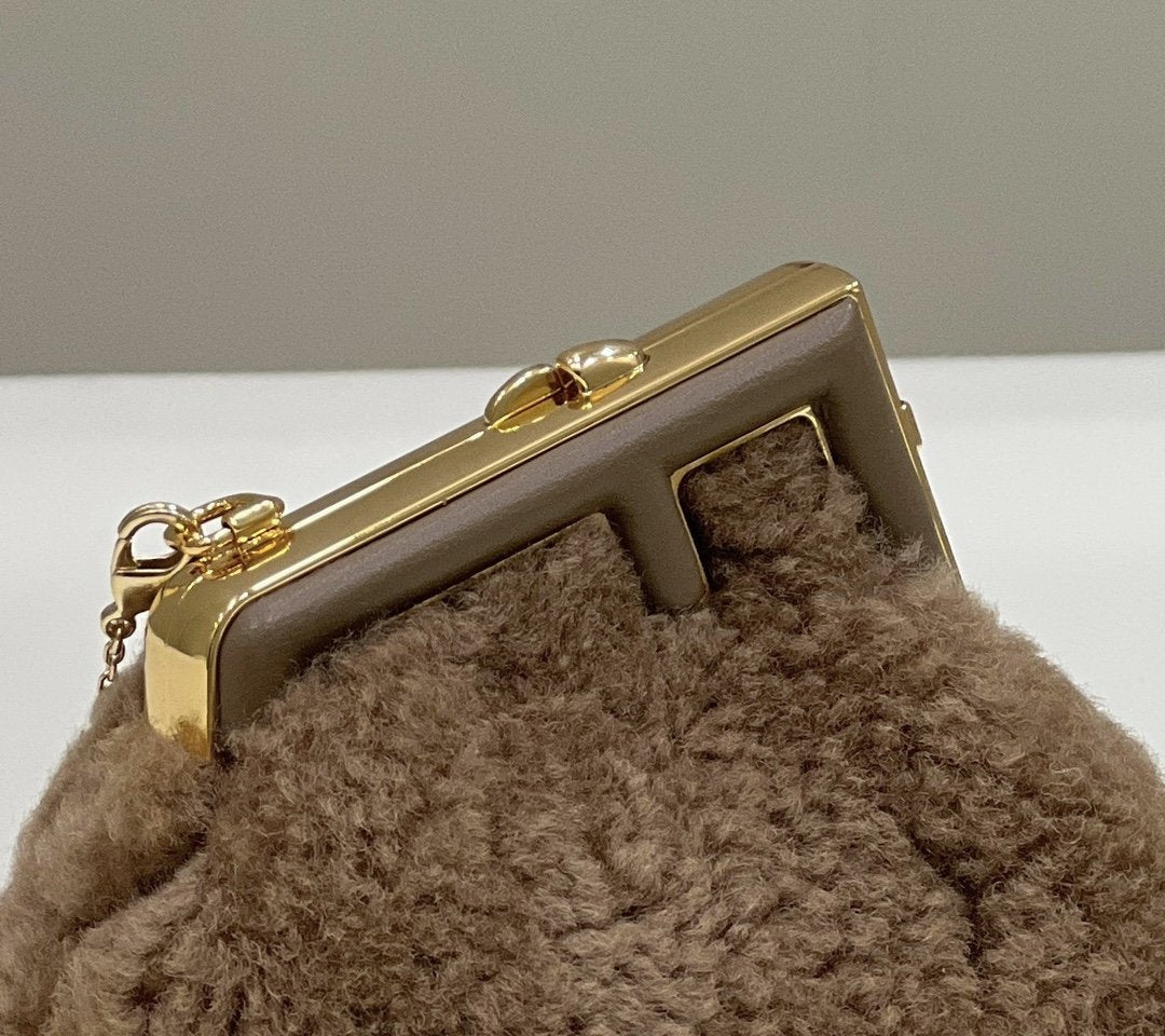 FI First Mini Brown Mink Bag For Woman 11.5cm/4in