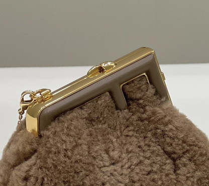 FI First Mini Brown Mink Bag For Woman 11.5cm/4in