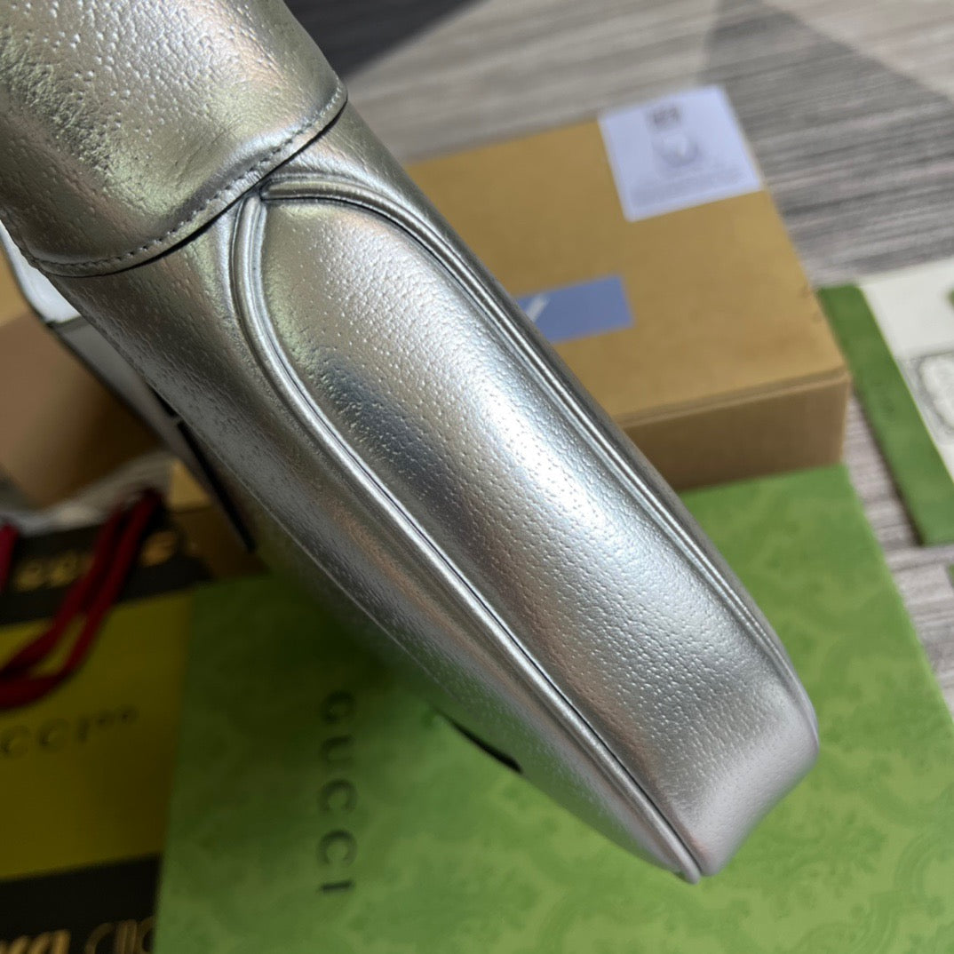 gg Jackie 1961 Small Shoulder Bag Silver For Women, Women’s Bags 10.8in/28cm gg