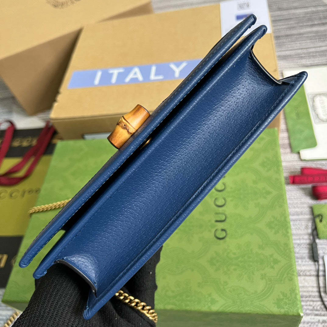 gg Diana Mini Bag With Bamboo Blue For Women, Women’s Bags 7.5in/19cm gg