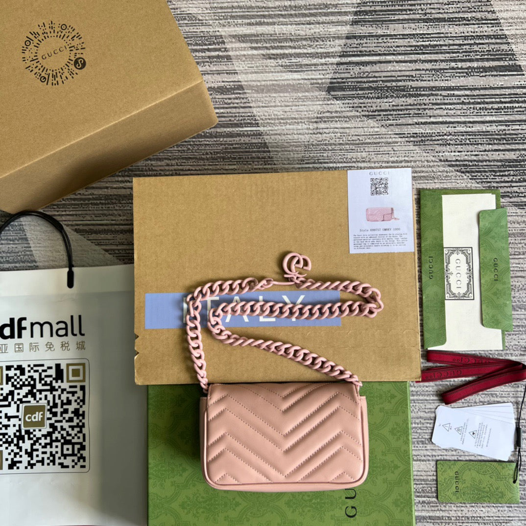 gg Marmont Super Mini Bag Pink For Women, Women’s Bags 6.2in/17cm gg