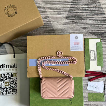 gg Marmont Super Mini Bag Pink For Women, Women’s Bags 6.2in/17cm gg