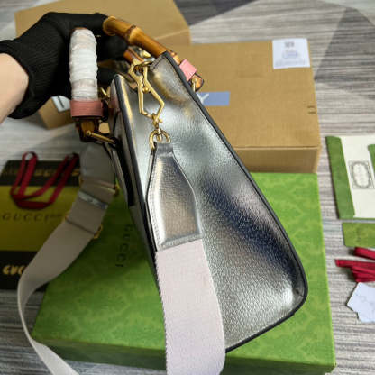 gg Diana Small Tote Bag Silver For Women, Women’s Bags 11in/27cm gg