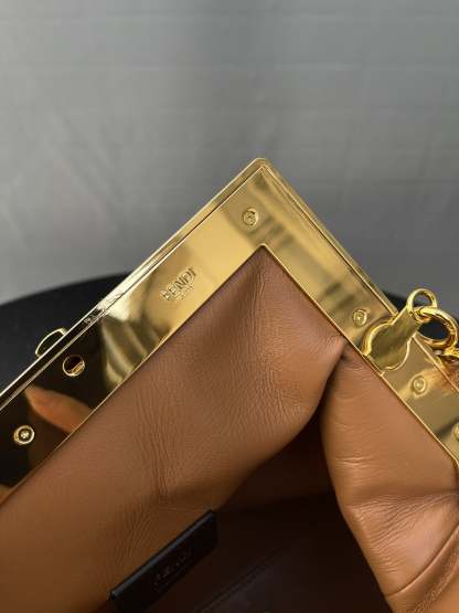 FI First Medium Brown Fox Fur Bag For Woman 32.5cm/13in