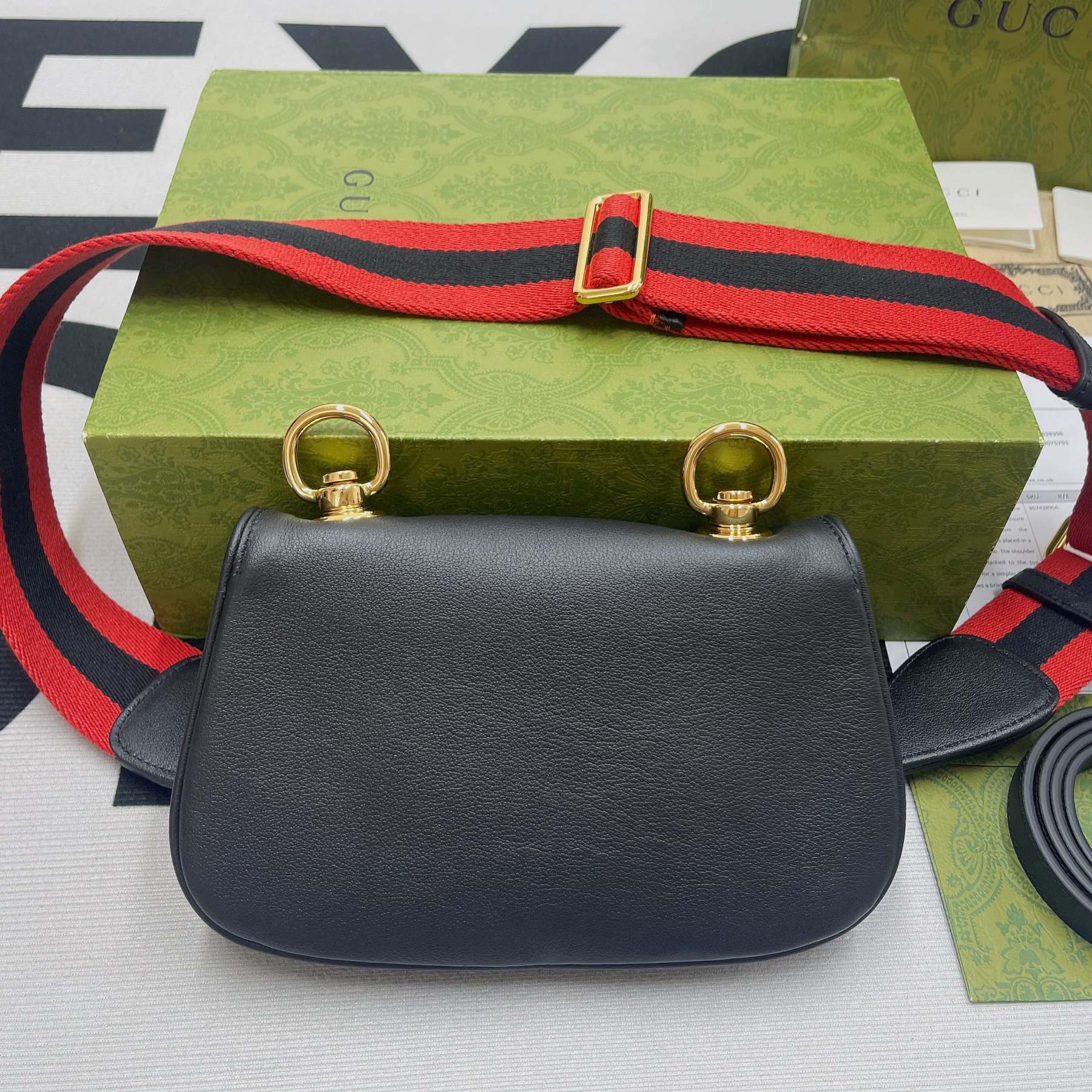 gg Blondie Mini Bag Black For Women, Women’s Bags 8.7in/22cm gg‎ ‎698643 UXXAG 1064