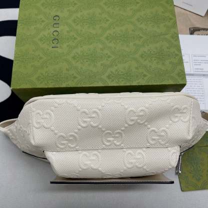 gg Embossed Belt Bag White gg Embossed For Men  11in/28cm gg