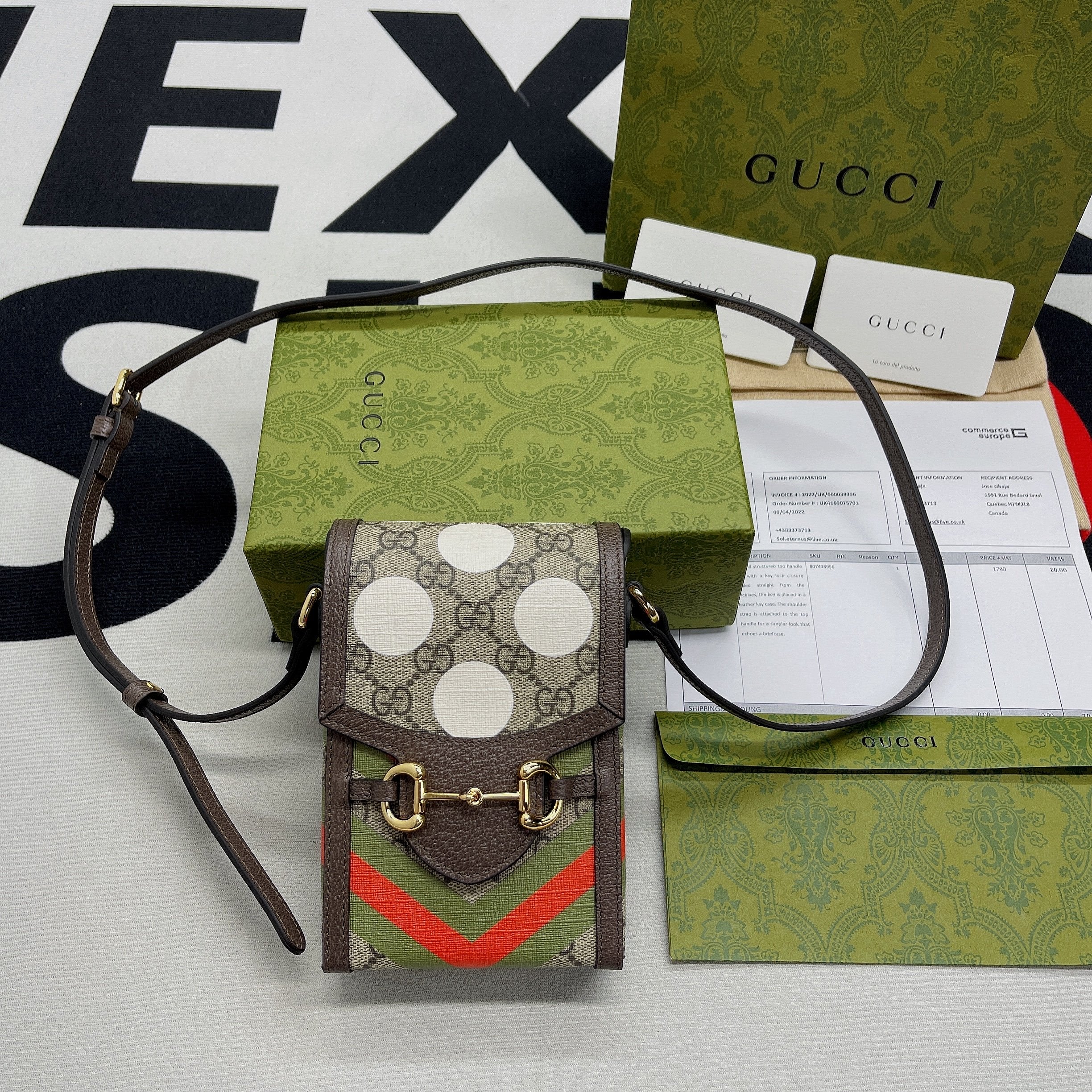 gg Horsebit 1955 Mini Bag Beige And Ebony gg Supreme Canvas With Geometric Print For Women  6.7in/17cm gg  ‎625615 UQHFG 8679