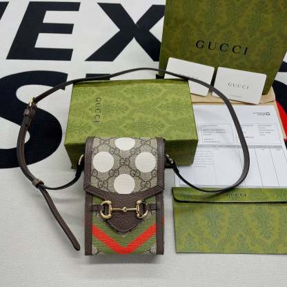 gg Horsebit 1955 Mini Bag Beige And Ebony gg Supreme Canvas With Geometric Print For Women  6.7in/17cm gg  ‎625615 UQHFG 8679