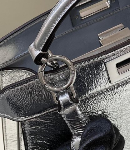 FI Peekaboo Small Silver Bag For Woman 27cm/11in