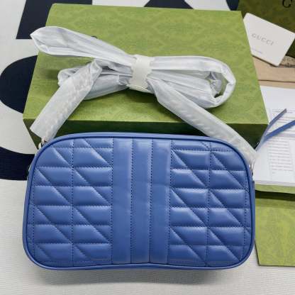 gg Marmont Matelasse Shoulder Bag Blue For Women, Women’s Bags 9.5in/24cm gg 634936 UM8BF 4340