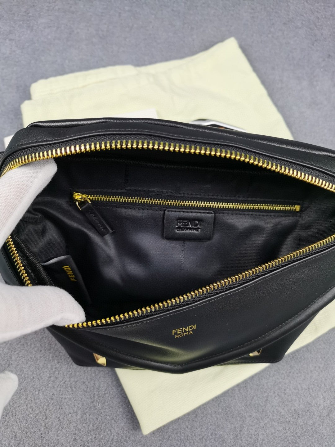 FI Little Monster Belt Bag Black For Men, Men’s Bags 7.9in/20cm FF