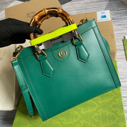 gg Diana Small Tote Bag Green For Women, Women’s Bags 11in/27cm gg ‎