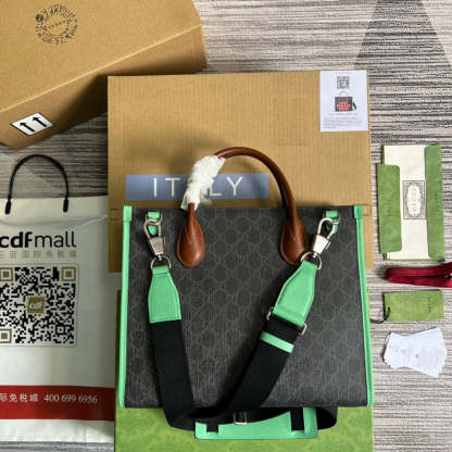 gg Love Parade gg Tote Bag Green For Women, Women’s Bags 12.2in/31cm gg