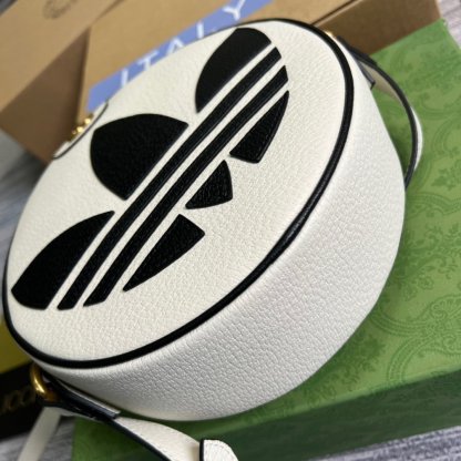 gg x Adidas Ophidia Shoulder Bag White For Women, Women’s Bags 8.6in/22cm gg 702626 DJ24T 8847